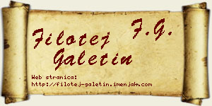 Filotej Galetin vizit kartica